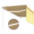 Toldo retráctil manual persiana y LED amarillo/blanco 3,5x2,5