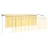 Toldo automático retráctil con persiana amarillo blanco 4x3