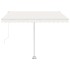 Toldo de pie automático crema 300x250