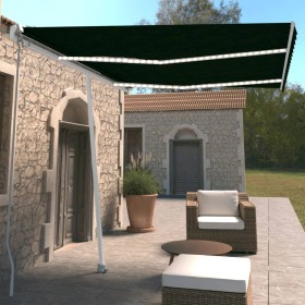 Toldo retráctil manual con LED antracita 350x250