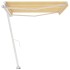 Toldo de pie retráctil manual amarillo y blanco 450x300