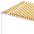 Toldo de pie retráctil manual amarillo y blanco 450x300