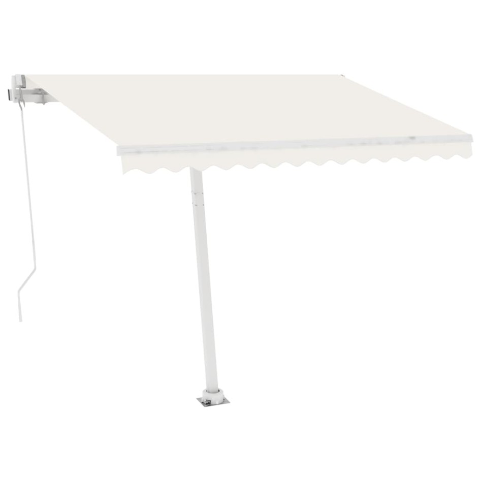 Toldo automático con LED y sensor de viento crema 350x250