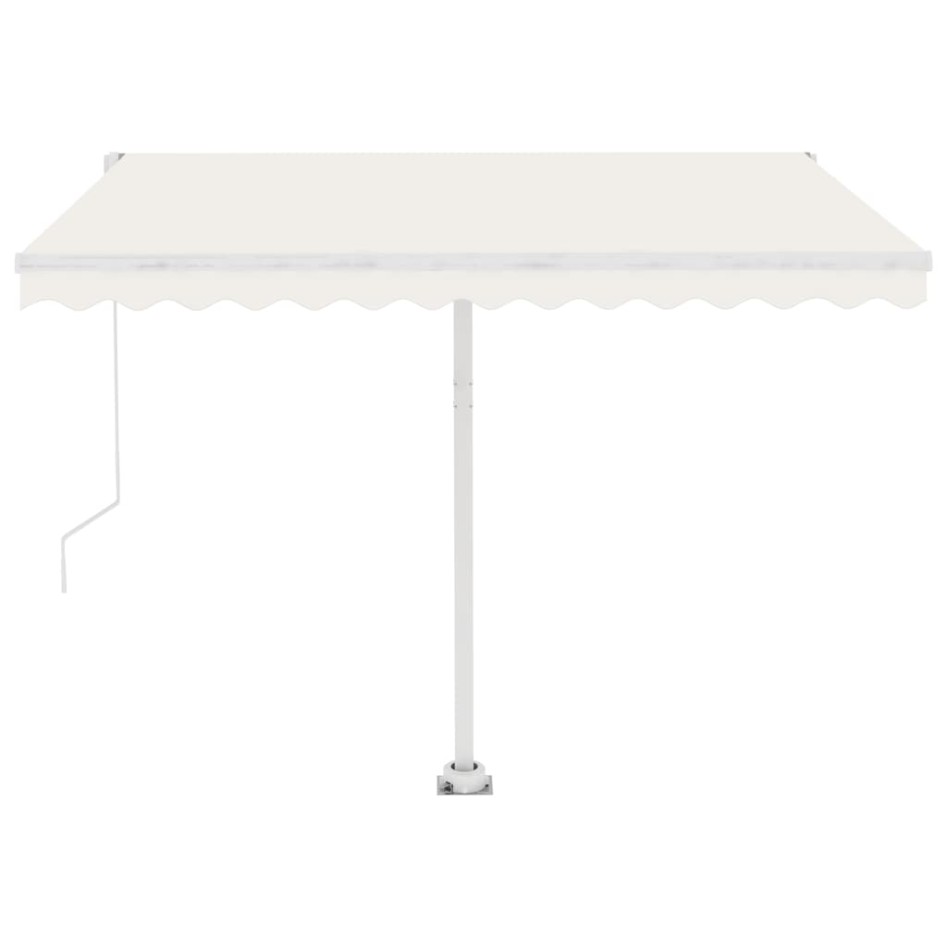 Toldo automático con LED y sensor de viento crema 350x250
