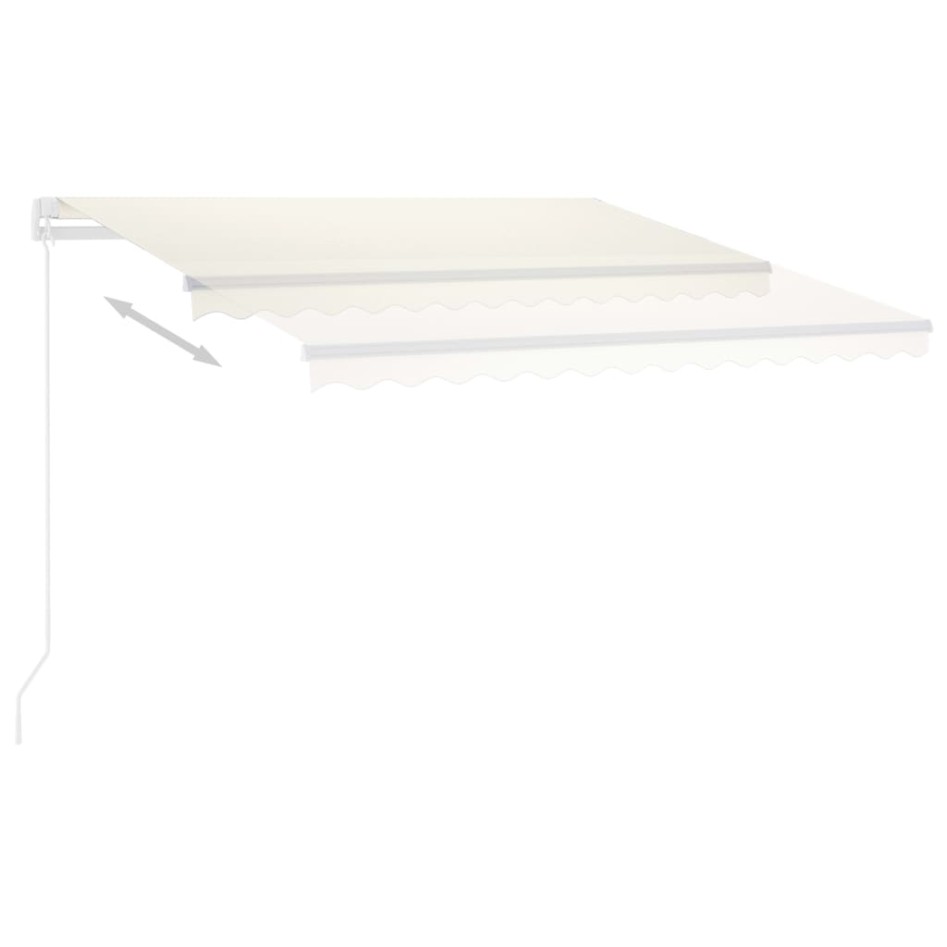 Toldo automático con LED y sensor de viento crema 350x250