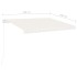 Toldo automático con LED y sensor de viento crema 350x250
