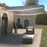 Toldo manual retráctil con luz LED azul y blanco 450x350
