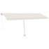 Toldo de pie retráctil manual crema 500x350