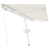 Toldo de pie retráctil manual crema 500x350