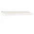 Toldo de pie retráctil manual crema 500x350