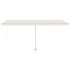 Toldo de pie retráctil manual crema 500x350