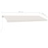 Toldo de pie retráctil manual crema 500x350