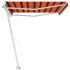 Toldo de pie manual retráctil naranja y marrón 400x350