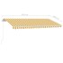 Toldo manual retráctil con luz LED amarillo y blanco 450x350