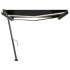 Toldo retráctil manual con LED gris antracita 400x300