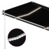 Toldo retráctil manual con LED gris antracita 400x300