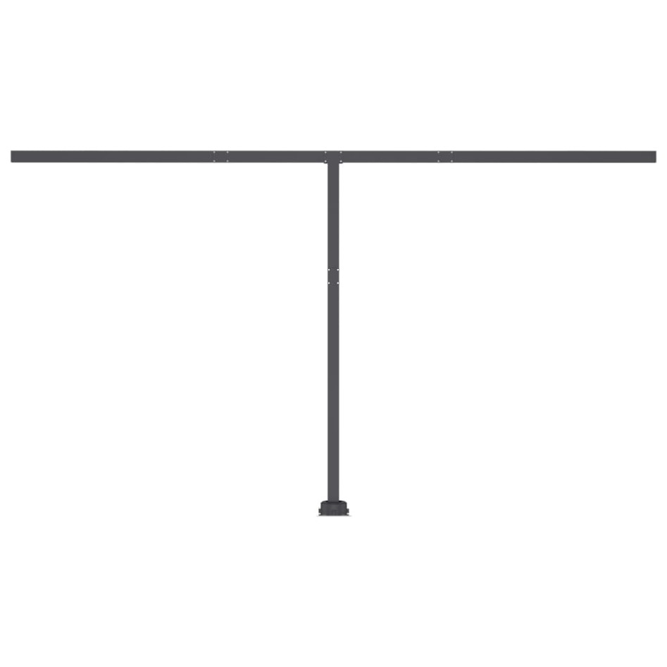 Toldo retráctil manual con LED gris antracita 400x300