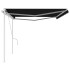 Toldo manual retráctil con postes gris antracita 5x3