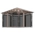 Cenador mosquitera y tira de luz LED taupé 3x3x2,73m 180