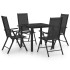 Juego de comedor de jardín 5 piezas aluminio