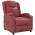 Sillón de masaje eléctrico cuero sintético rojo