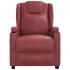Sillón de masaje eléctrico cuero sintético rojo
