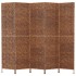 Biombo de 5 paneles jacinto de agua marrón 205x180
