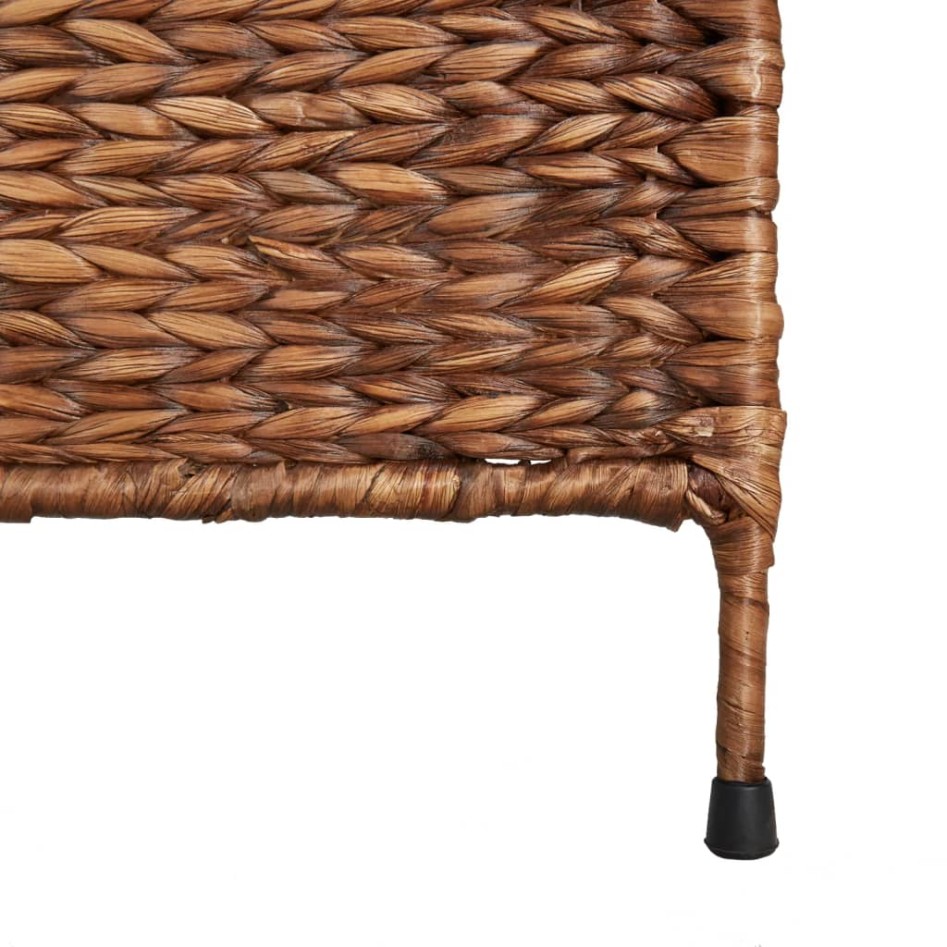 Biombo de 5 paneles jacinto de agua marrón 205x180