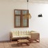 Juego de muebles de jardín 5 pzas y cojines madera pino