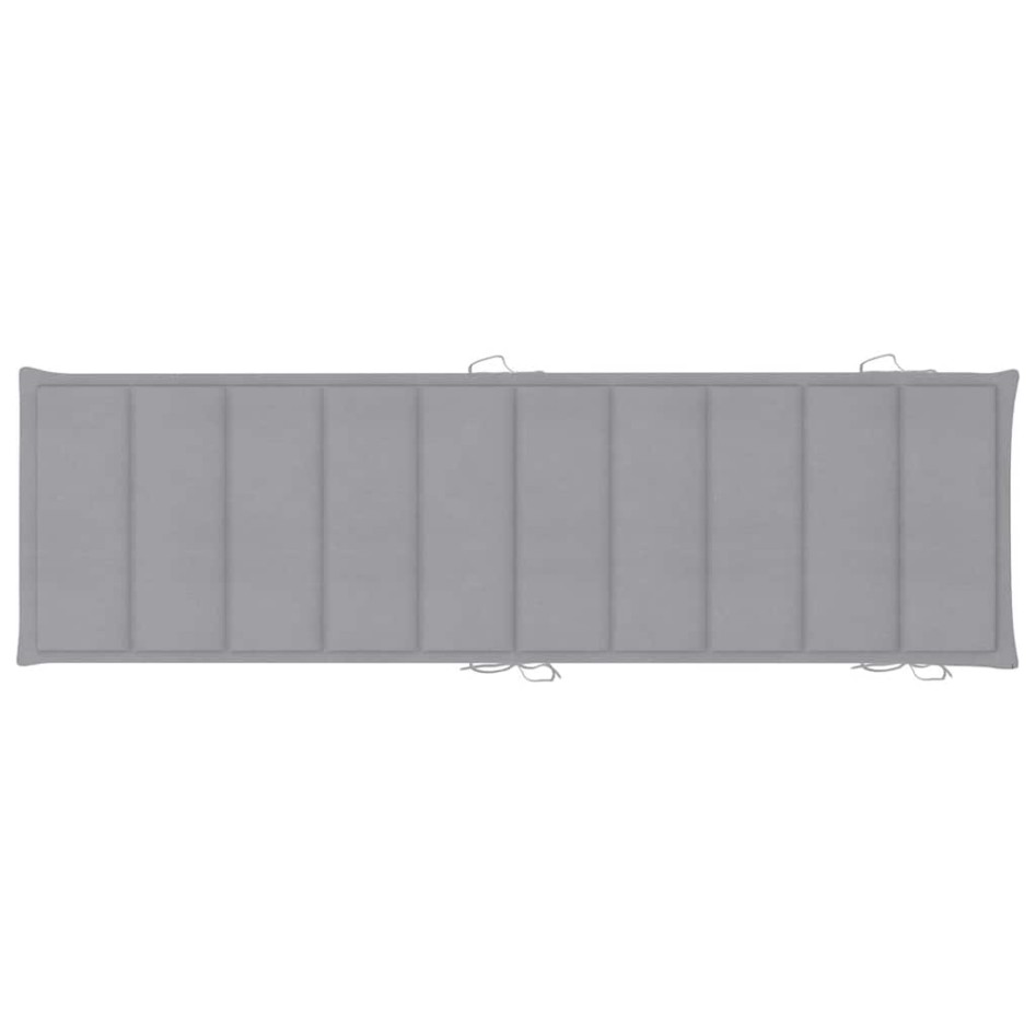 Tumbonas 2 unidades con cojines madera maciza de