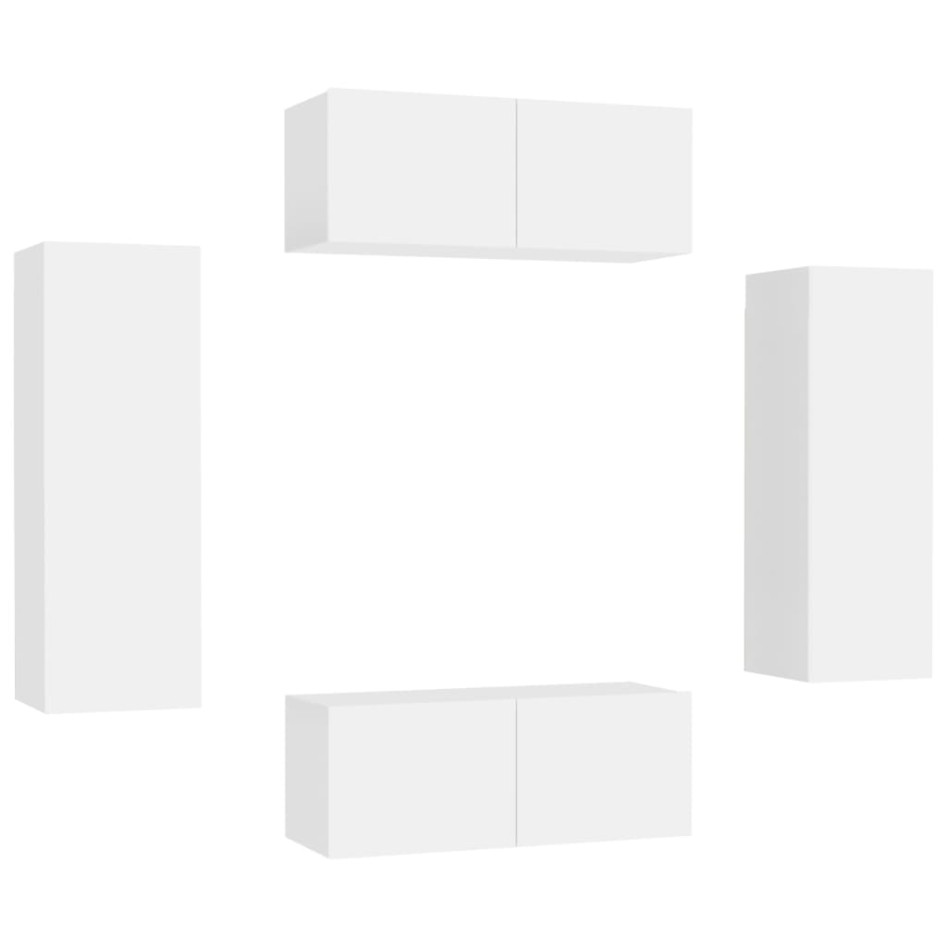 Muebles de salón 4 piezas madera de ingeniería