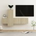 Set de muebles salón TV 3 pzas madera ingeniería roble
