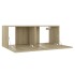 Set de muebles salón TV 3 pzas madera ingeniería roble