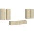Set de muebles salón TV 6 pzas madera ingeniería roble
