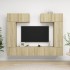 Set muebles de salón TV 6 pzas madera ingeniería roble