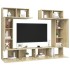 Set muebles de salón TV 6 pzas madera ingeniería roble