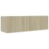 Muebles de pared de TV 5 pzas aglomerado color roble