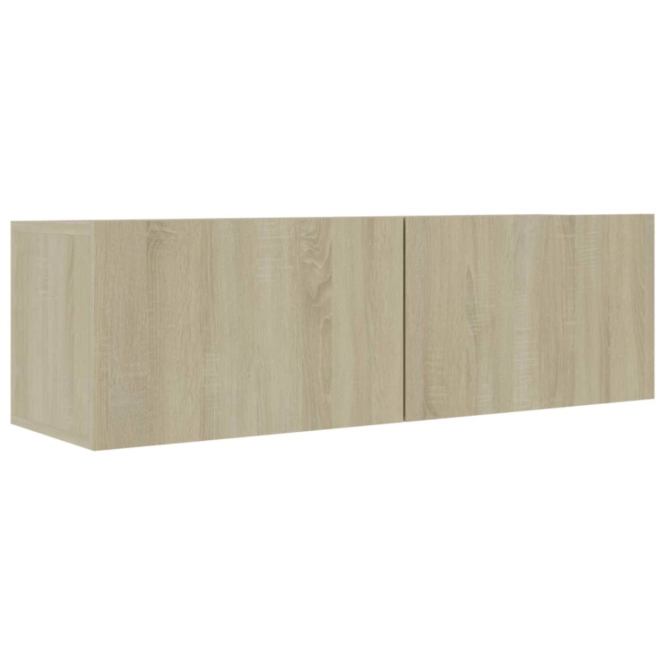 Muebles de pared de TV 5 pzas aglomerado color roble