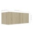 Muebles de pared de TV 5 pzas aglomerado color roble