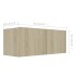 Set de muebles salón TV 4 pzas madera ingeniería roble