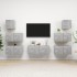Set muebles de salón TV 7 pzas madera ingeniería gris