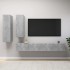Set muebles de salón TV 4 pzas madera ingeniería gris