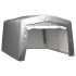 Carpa de almacenamiento acero gris 370x370
