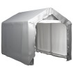 Carpa de almacenamiento acero gris 180x300 cm