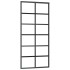 Puerta corredera con herrajes ESG vidrio y aluminio 90x205