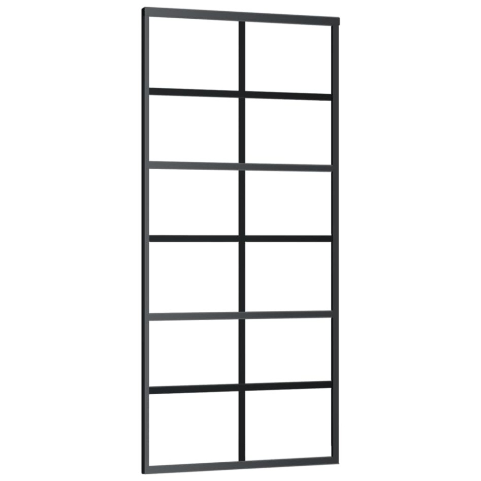 Puerta corredera con herrajes ESG vidrio y aluminio 90x205