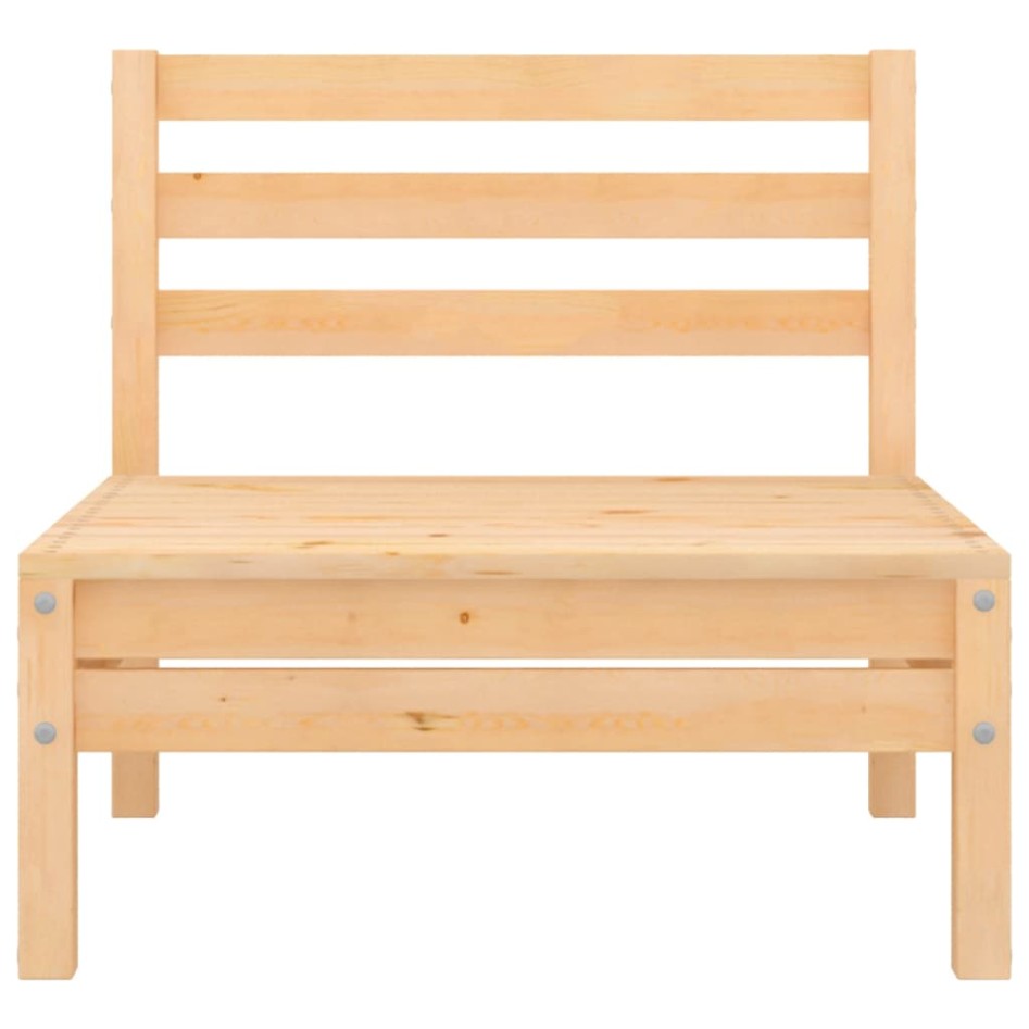 Juego de muebles de jardín 3 piezas madera maciza de