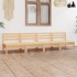 Juego de muebles de jardín 4 piezas madera maciza de