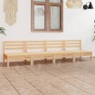 Juego de muebles de jardín 4 piezas madera maciza de pino