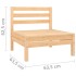 Juego de muebles de jardín 4 piezas madera maciza de